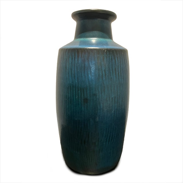 Large Blue Glazed Stoneware Model 5076 Nymölle Vase by Gunnar Nylund, Denmark, 1960s For Sale - Image 6 of 6