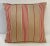 16” Square Red Stripe Pillow - Made in U K. This pillow was made in Wales, U.K., by a small cottage designer/manufacturer...