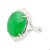 Metal Gia Certified 14.68 Carat Grade a Jadeite Jade Ring With Diamond in 18k Gold Size 6 For Sale - Image 7 of 12