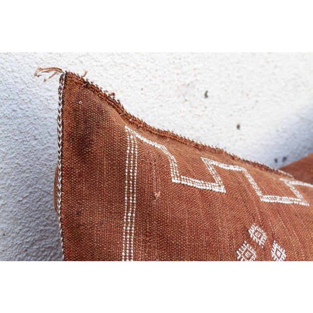 Moroccan Atlas Chevron Oversized Lumbar Moroccan Pillow For Sale - Image 3 of 9