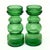 Mid-Century Modern Vintage Curvaceous Green Glass Vases, Made in Italy - A Pair For Sale - Image 3 of 7