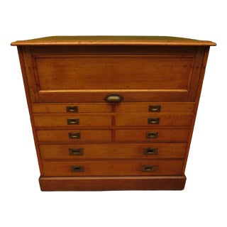 Antique Printers Chest, 1890s For Sale