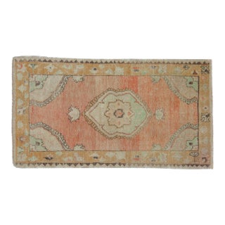 Vintage Distressed Oushak Rug - 2'10" x 5' For Sale
