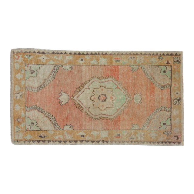 Vintage Distressed Oushak Rug - 2'10" x 5' For Sale