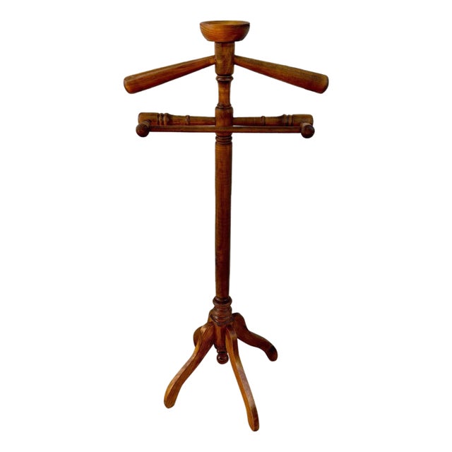 Vintage Spanish Coat Rack in Oak, 1950 For Sale