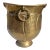 Vintage Hammered Brass Decorative Urn For Sale