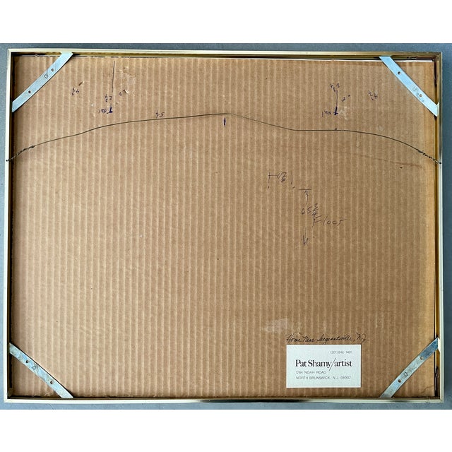 1983 Watercolor Painting, "Home Near Sergeantsville, New Jersey" by Pat Shamy, Framed For Sale - Image 9 of 10