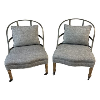 Restoration Hardware (Rh) French Couturier’s Chairs Pair (2) For Sale