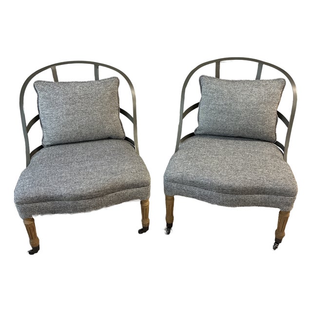 Restoration Hardware (Rh) French Couturier’s Chairs Pair (2) For Sale