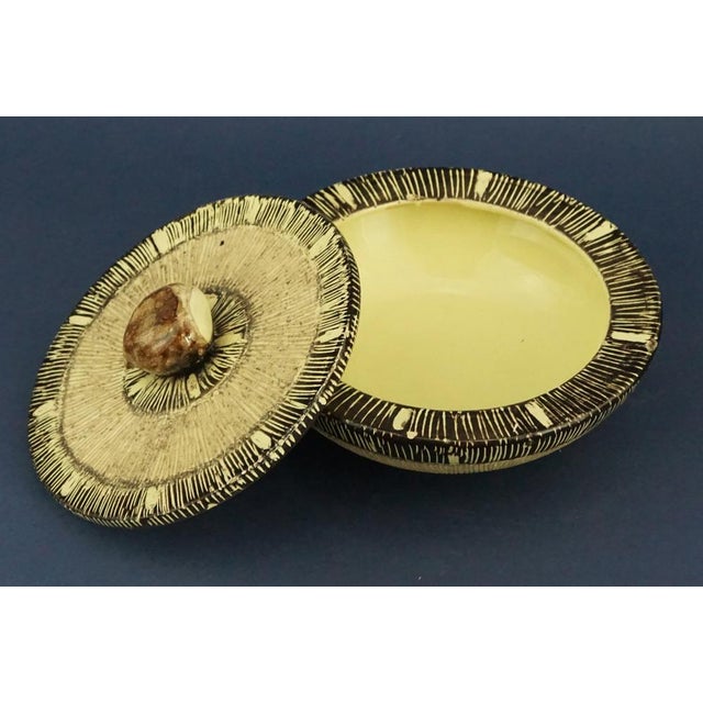 Italian Futuristic Glazed Ceramic Bon Bon Holder by Nicolaj Diulgheroff for MGA of Albisola, 1920s For Sale - Image 10 of 18