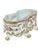 Ceramic Vintage Hollywood Regency Pink and Gold Floral Porcelain Footed Jardiniere For Sale - Image 7 of 11