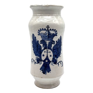 Antique Historicism Majolica Apothecary Vase, Faenza, Italy, 1900s For Sale