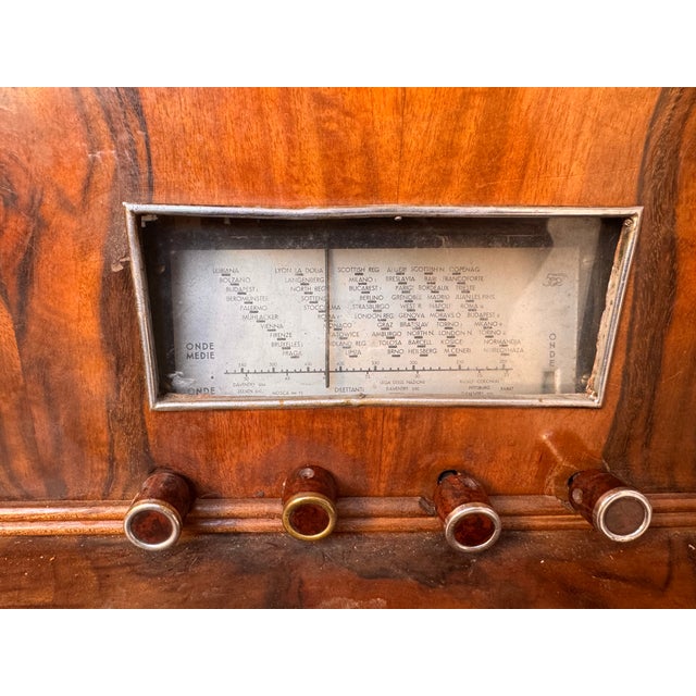 Vintage Italian Art Deco Magdadyne Radio and Cocktail Cabinet, 1930s For Sale - Image 10 of 18