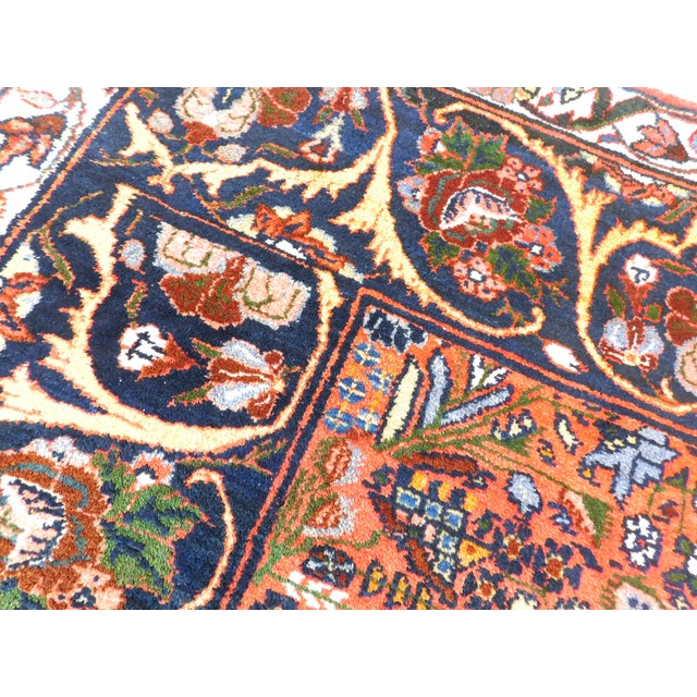 Antique Persian Bakhtiati Hand-Knotted Rug. 4'x 4'3" For Sale - Image 14 of 18