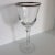 Hollywood Regency Vintage Double Line Platinum Rim Crystal Wine Glasses - a Pair For Sale - Image 3 of 13