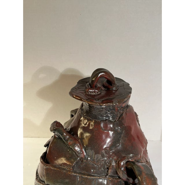 Ceramic 1970s Brutalist Giant Handcrafted Teapot For Sale - Image 7 of 8