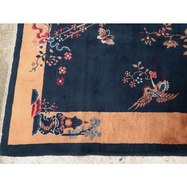 Textile Galerie Shabab Collection Mid-20th Century Handmade Chinese Art Deco Accent Rug For Sale - Image 7 of 9