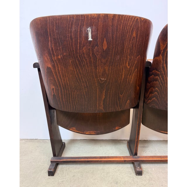 Vintage Two-Seater Cinema Bench from Thonet, 1950s For Sale - Image 18 of 18