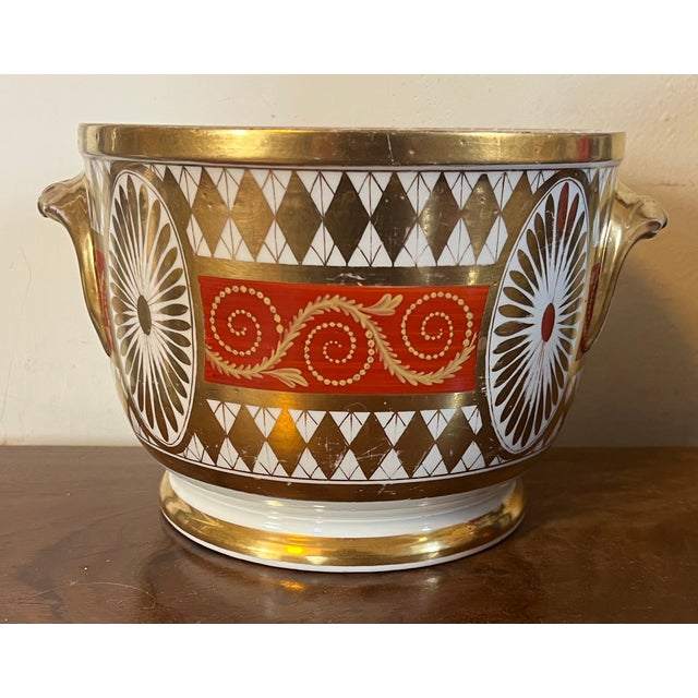 Antique Early 19th Century English George III Coalport Porcelain Neoclassical Cachepot Jardiniere, Circa 1810 For Sale - Image 11 of 12