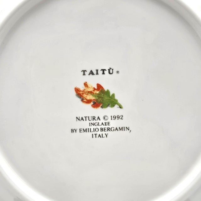 Taitù Natura Botanical Bread Plates by Emilio Bergamin, Italy 1992, Set of 3, 6.5" For Sale - Image 9 of 9