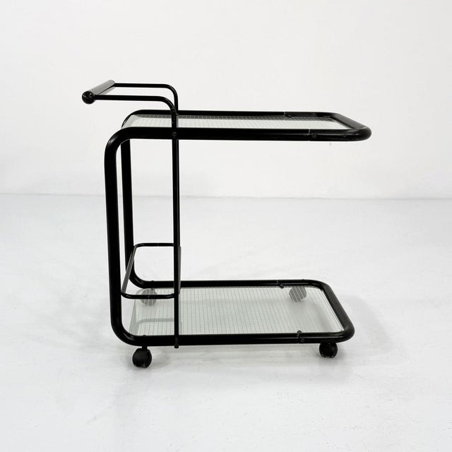 Vintage Serving Trolley with Quaderna Pattern, 1980s For Sale - Image 6 of 8