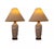 Mid-Century Modern Waved Textured Ceramic Lamps Mid Century Modern - A Pair For Sale - Image 3 of 8