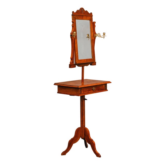 Art Nouveau Vanity Mirror in Walnut, 1900s For Sale