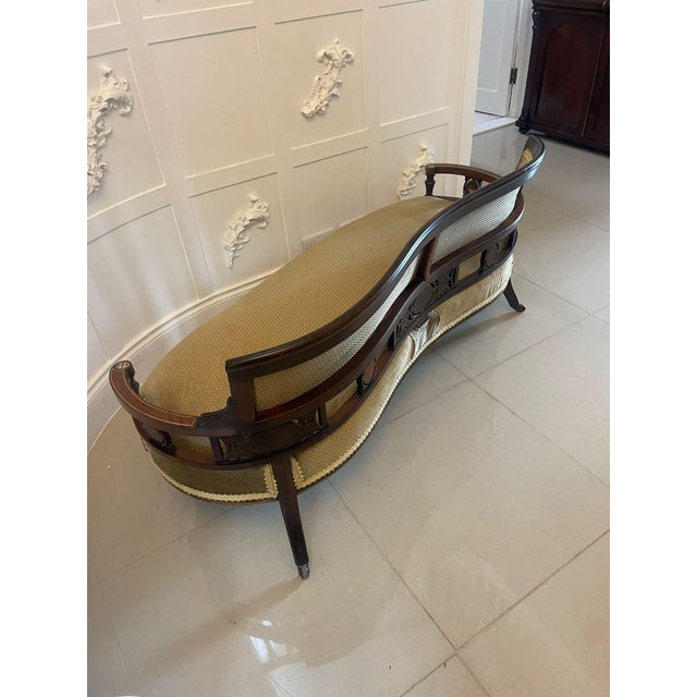 Antique Victorian Rosewood Inlaid Settee, 1880 For Sale - Image 12 of 13