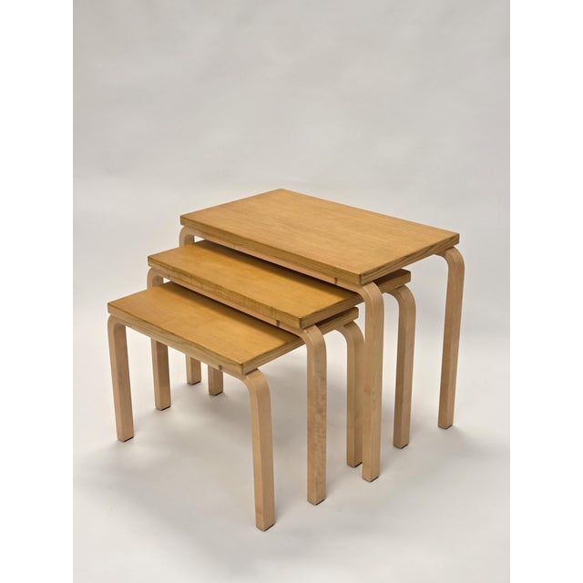 Nesting Tables by Alvar Aalto for Artek, 2007, Set of 3 For Sale - Image 14 of 14