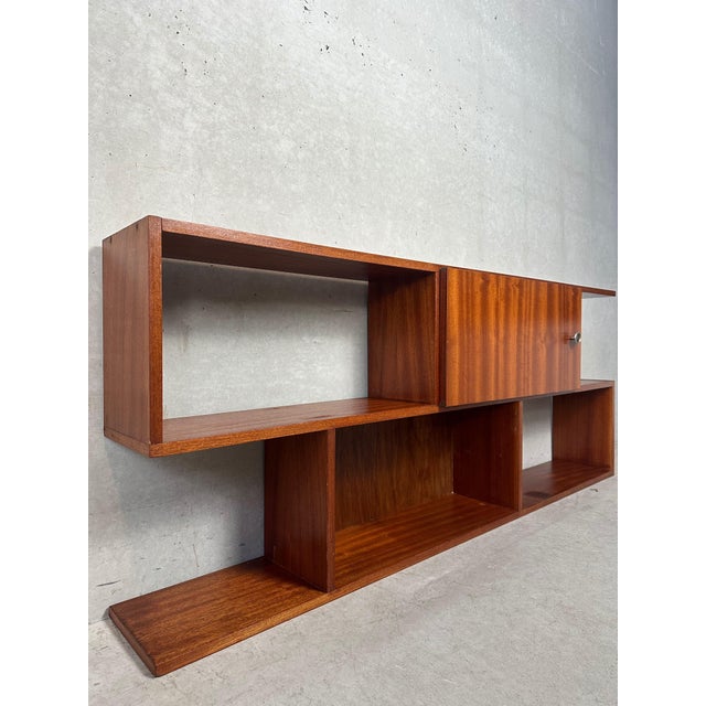 1950s Mid-Century Modern Wall Unit in Teak, 1950s For Sale - Image 5 of 9