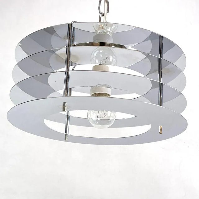 Space Age Lounge Ceiling Lamp with Orange Glass, 1970s For Sale - Image 10 of 12