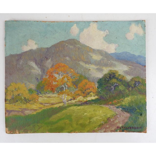 Vintage Early 20th Century Peter Lanz Hohnstedt Landscape Painting For Sale - Image 4 of 6