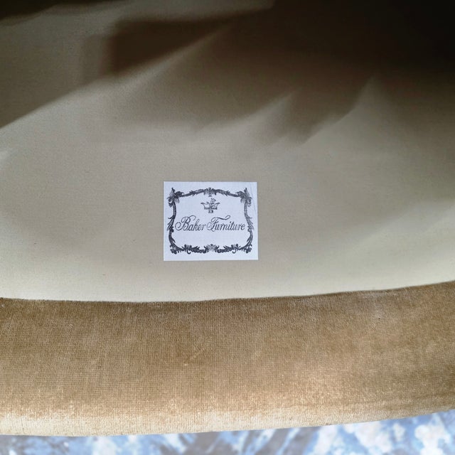 Vintage Baker Furniture Lounge Chair With Skirted Fringe Detailing For Sale In Washington DC - Image 6 of 13