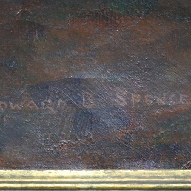 Arts & Crafts Arts & Crafts Newcomb Macklin Giltwood Frame With Landscape Painting C1920 For Sale - Image 3 of 13