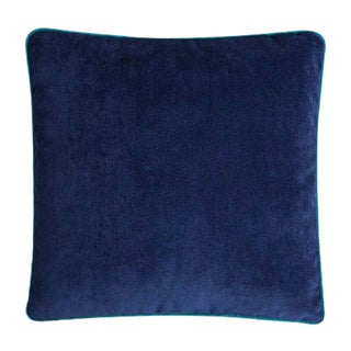 Happy Frame Pillow in Blue and Tiffany from Lo Decor For Sale