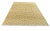 Handmade Cotton Area Rug Natural Vegetable Dyed Mustard and White Diamond Dhurrie-8'x10' For Sale - Image 9 of 10