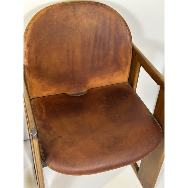 Wood Vintage Dialogo Armchairs by Afra & Tobia Scarpa for B&B Italia, 1970s, Set of 4 For Sale - Image 7 of 18