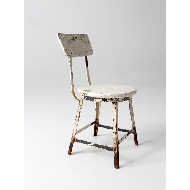 Vintage Child's Wood and Metal School Chair For Sale - Image 10 of 11