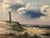 This fine late-20th-century original oil painting on canvas by artist H. Wurtz captures a classic coastal scene. The...