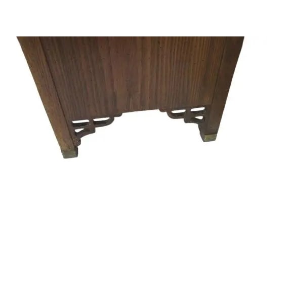 Dixie Vintage Faux Bamboo Wood Cabinet Hutch by Dixie Shangri La Collection For Sale - Image 4 of 10