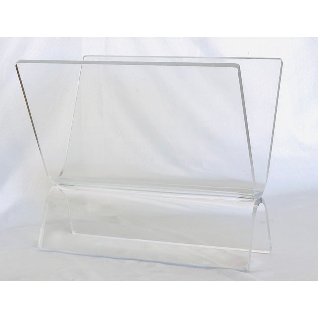 Mid 20th Century Lucite Magazine Holder For Sale - Image 9 of 15