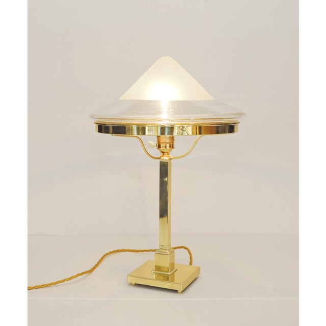 Gold Art Nouveau Floor Lamp in Brass and Glass, 1890s For Sale - Image 8 of 8