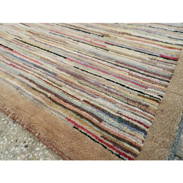 Sand Galerie Shabab Collection Mid-20th Century Chinese Art Deco Throw Rug For Sale - Image 8 of 9