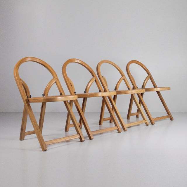 Arca Folding Chairs by Gigi Sabadin for Crassevig, 1970, Set of 4 For Sale - Image 6 of 13