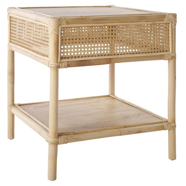 Arvid Square Accent Table in Natural For Sale In Philadelphia - Image 6 of 7