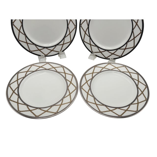 Set of 8 Lenox “Braided Elegance” Fine Bone China Dinner Plates For Sale - Image 16 of 16