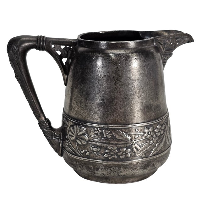 Metal Meriden Aesthetic Movement Silver Plate Creamer 4.375" For Sale - Image 7 of 8