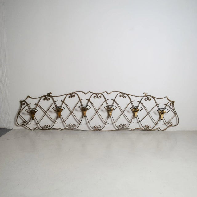 Golden Wrought Iron Hangers by Pier Luigi Colli, 1950s, in Good conditions. Designed 1950 to 1959 I have official proof of...