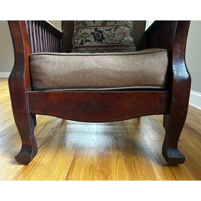 Antique Mahogany Reclining Morris Style Armchair For Sale - Image 13 of 17