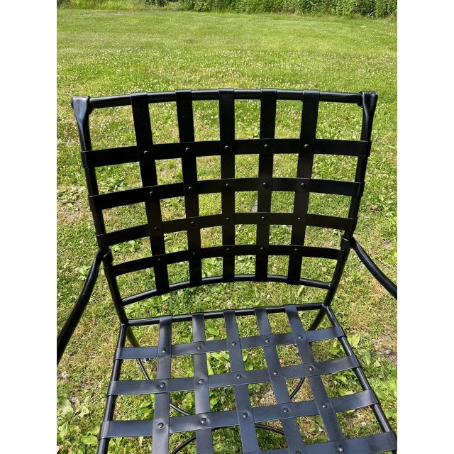 Brown Jordan Newly Powder Coated Black Patio Dining Table & 4 Chairs For Sale - Image 4 of 10